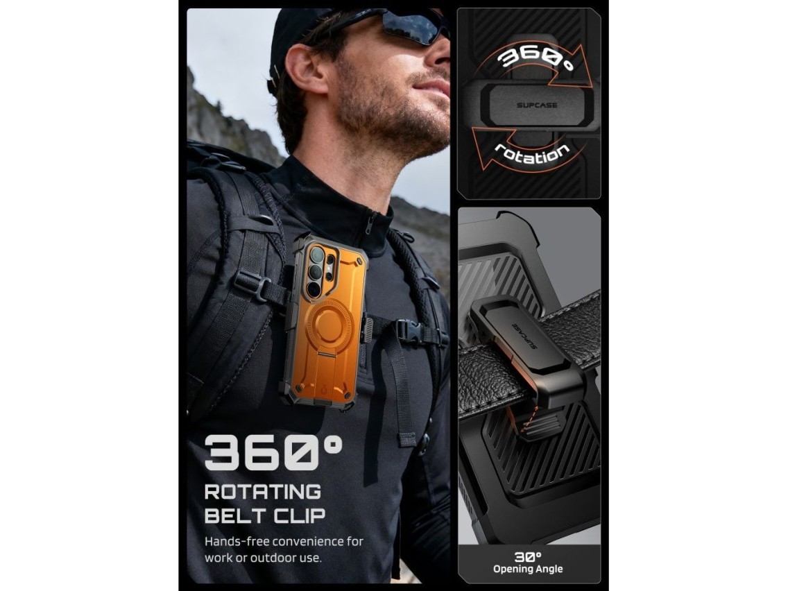 Conjunto de 2 capas Supcase Unicorn Beetle Pro Mag MagSafe para Samsung Galaxy S26 Ultra - Preto e L