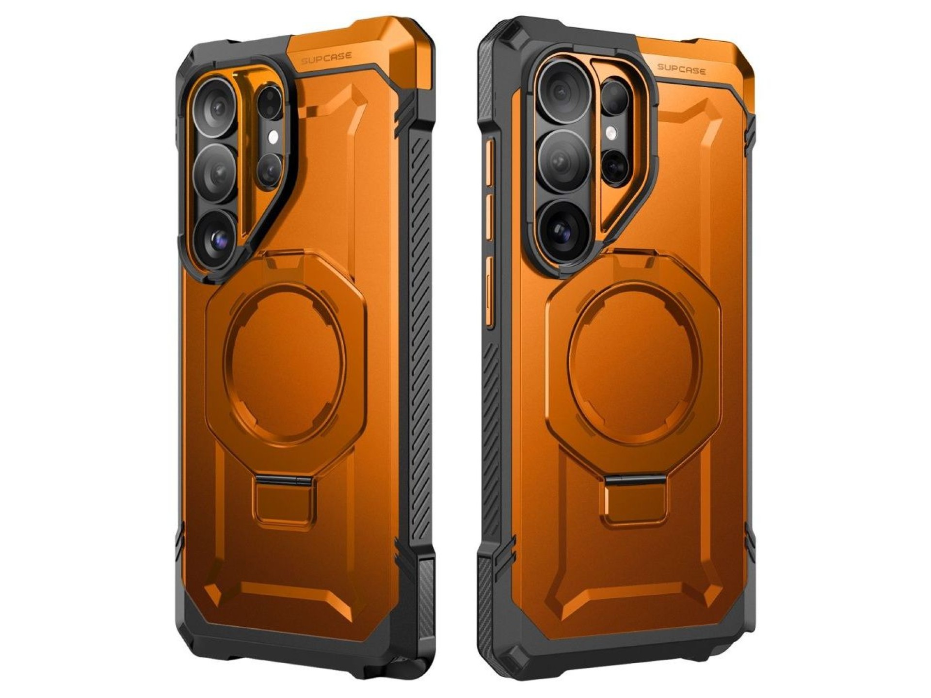 Funda Supcase UB Grip Mag MagSafe para Samsung Galaxy S26 Ultra - Naranja y negro