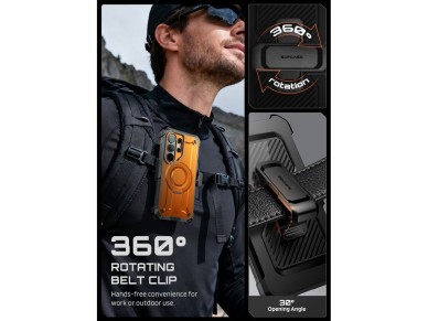 Supcase Unicorn Beetle Pro Mag MagSafe 2-set Case for Samsung Galaxy S26 Ultra - Black and Orange Supcase Unicorn Beetle Pro Mag MagSafe 2-set Case for Samsung Galaxy S26 Ultra - Black and Orange