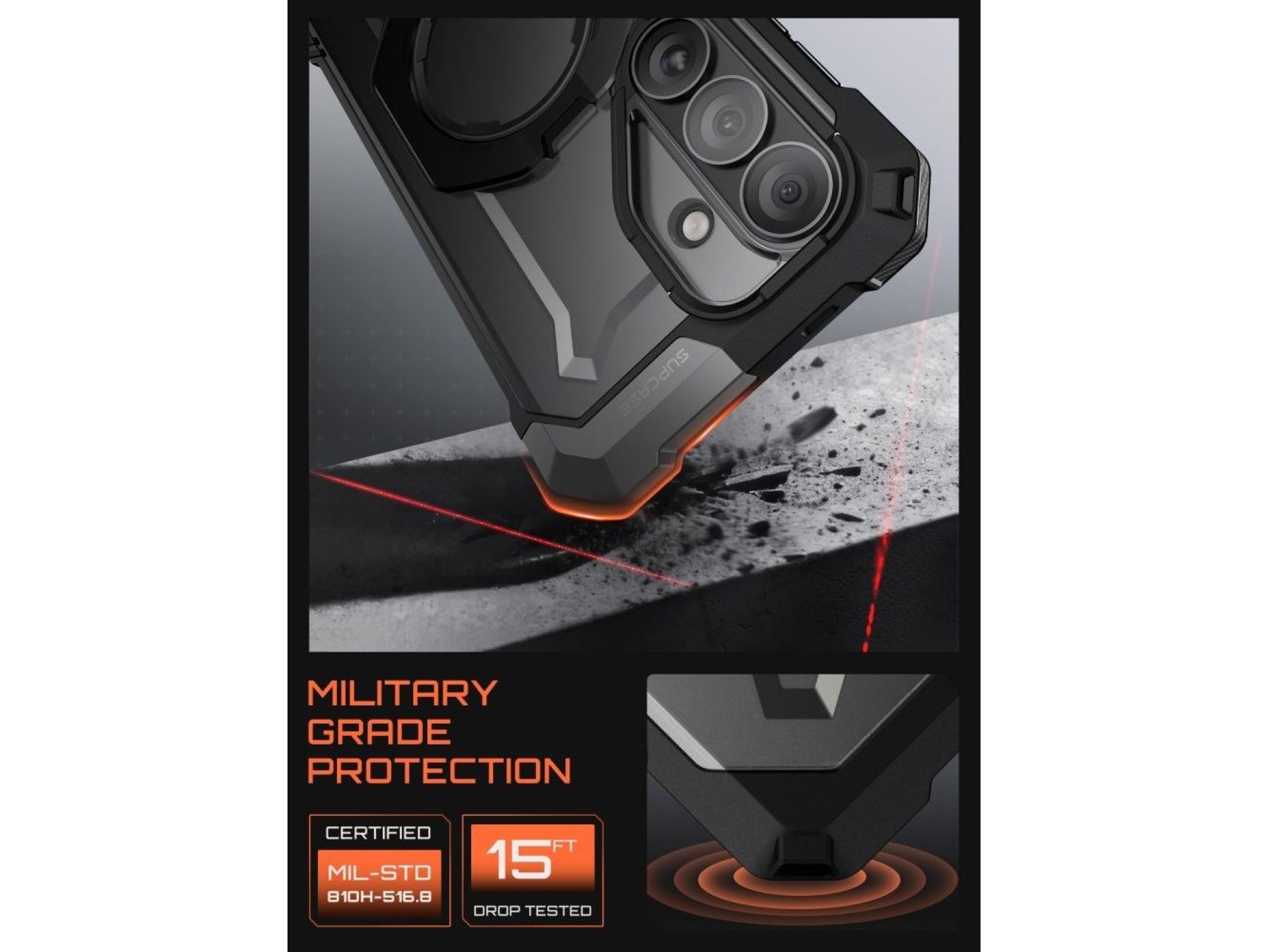Funda Supcase UB Grip Mag MagSafe para Samsung Galaxy S26 - Negra