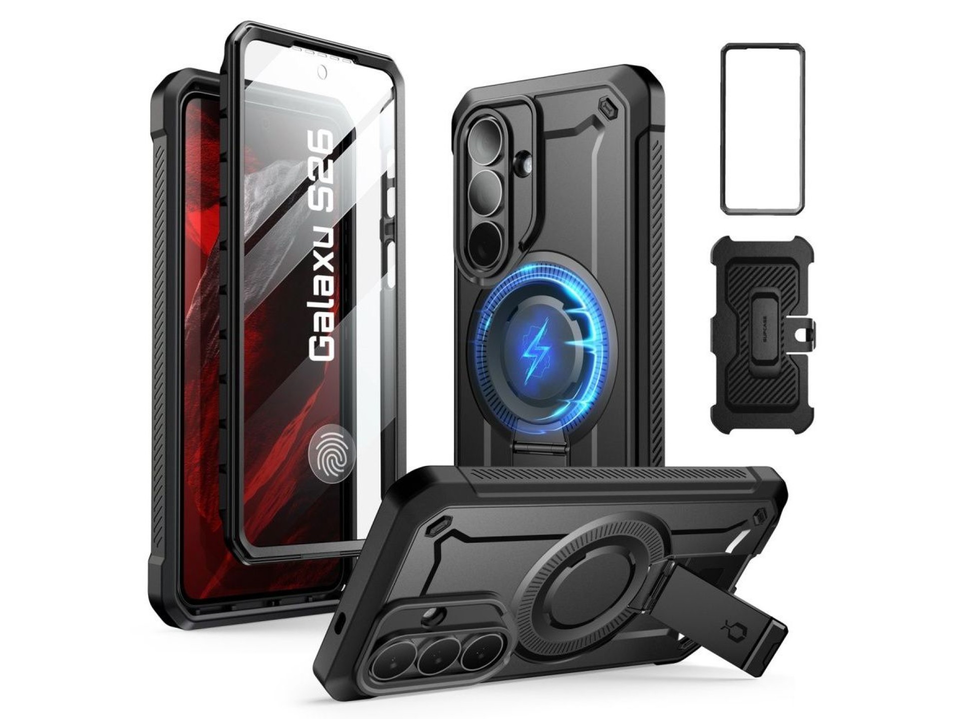 Conjunto de 2 capas Supcase Unicorn Beetle Pro Mag MagSafe para Samsung Galaxy S26 - Preto