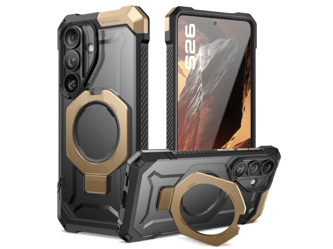 Funda Supcase UB Grip Mag MagSafe para Samsung Galaxy S26 - Negro y marrón