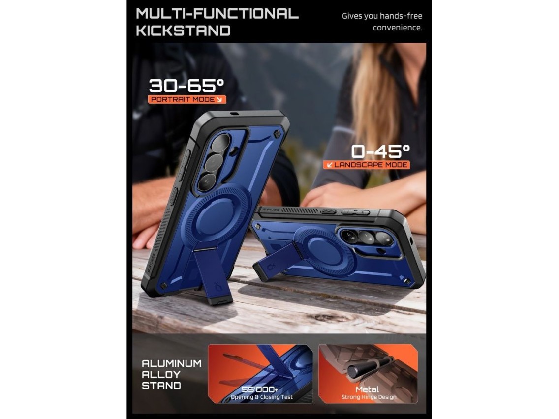 Conjunto de 2 capas Supcase Unicorn Beetle Pro Mag MagSafe para Samsung Galaxy S26 - Azul Marinho e