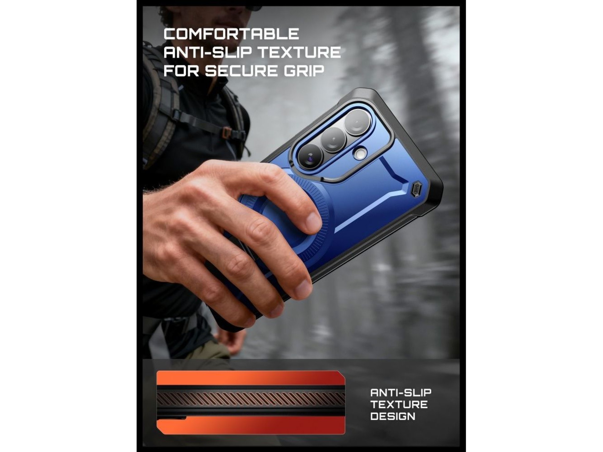 Conjunto de 2 capas Supcase Unicorn Beetle Pro Mag MagSafe para Samsung Galaxy S26 - Azul Marinho e