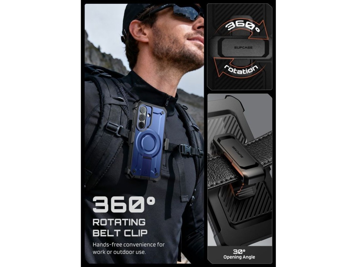 Conjunto de 2 capas Supcase Unicorn Beetle Pro Mag MagSafe para Samsung Galaxy S26 - Azul Marinho e