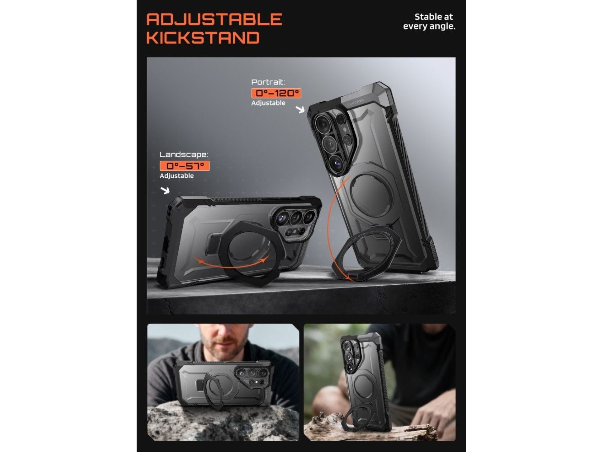 Capa Supcase UB Grip Mag MagSafe para Samsung Galaxy S26 Ultra - Preta