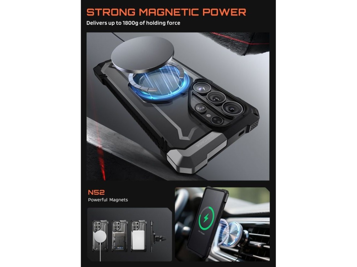 Capa Supcase UB Grip Mag MagSafe para Samsung Galaxy S26 Ultra - Preta