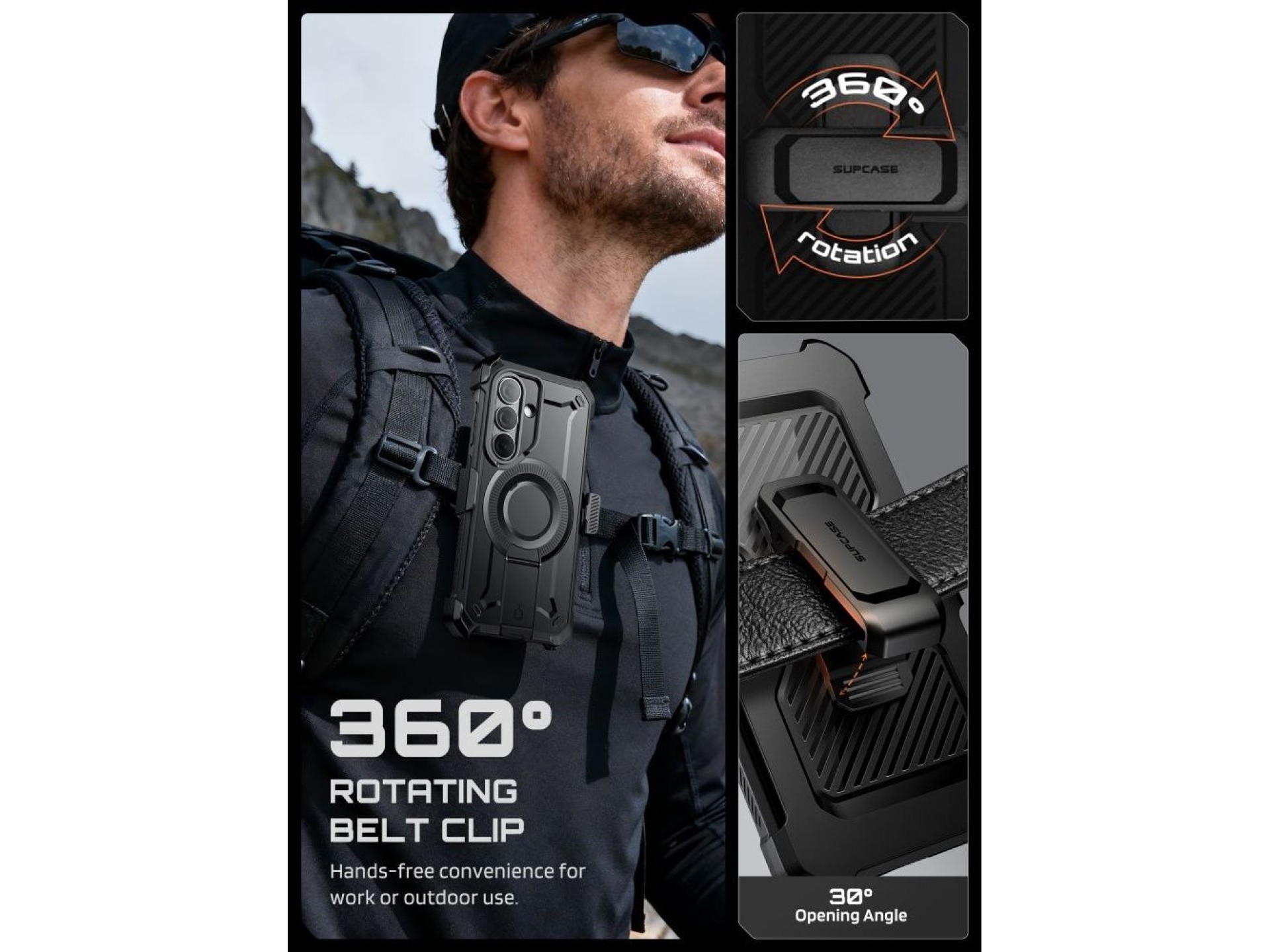 Conjunto de 2 capas Supcase Unicorn Beetle Pro Mag MagSafe para Samsung Galaxy S26+ Plus - Preto