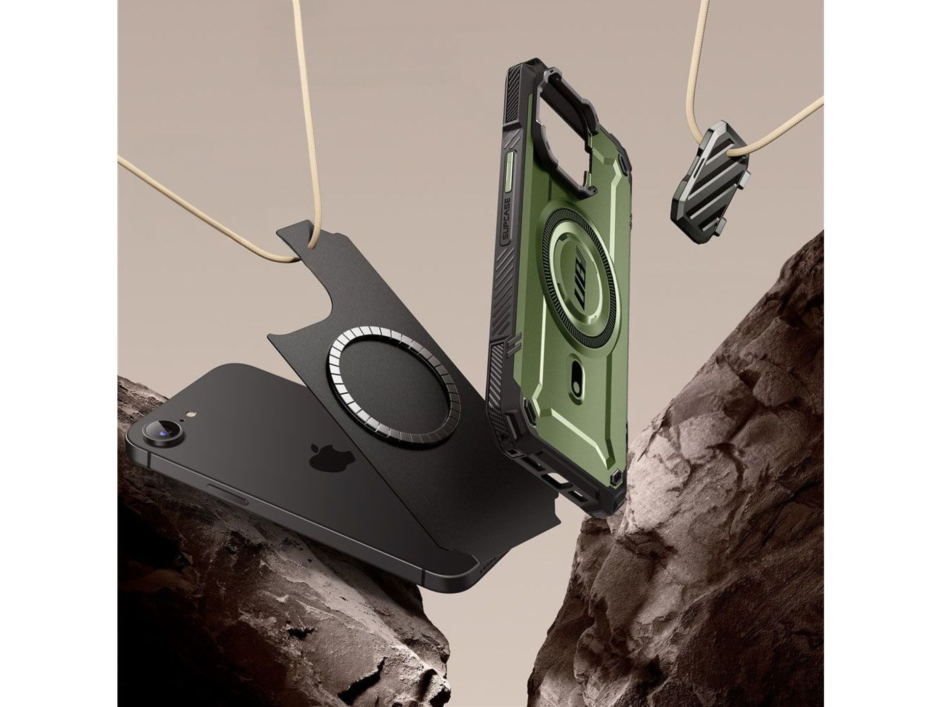Funda Supcase UB XT Mag MagSafe para iPhone 16e / 17e - Verde oliva