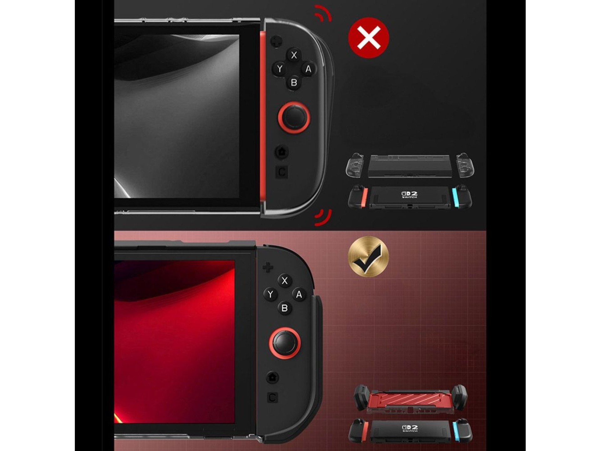 Supcase Unicorn Beetle Pro Case for Nintendo Switch 2 - Red and Black
