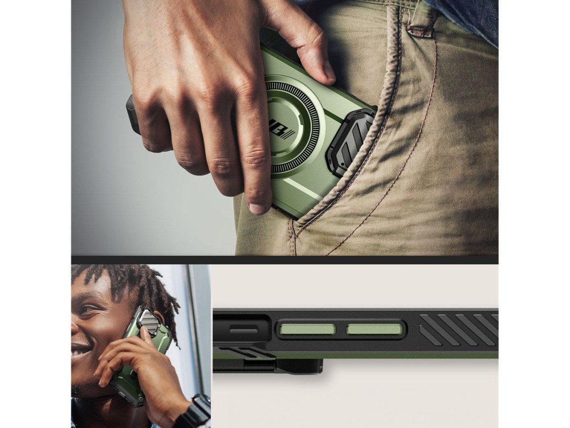 Funda Supcase UB XT Mag MagSafe para iPhone 16e / 17e - Verde oliva