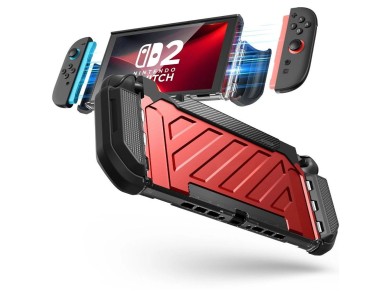 Capa Supcase Unicorn Beetle Pro para Nintendo Switch 2 - Vermelha e Preta Capa Supcase Unicorn Beetle Pro para Nintendo Switch 2 - Vermelha e Preta