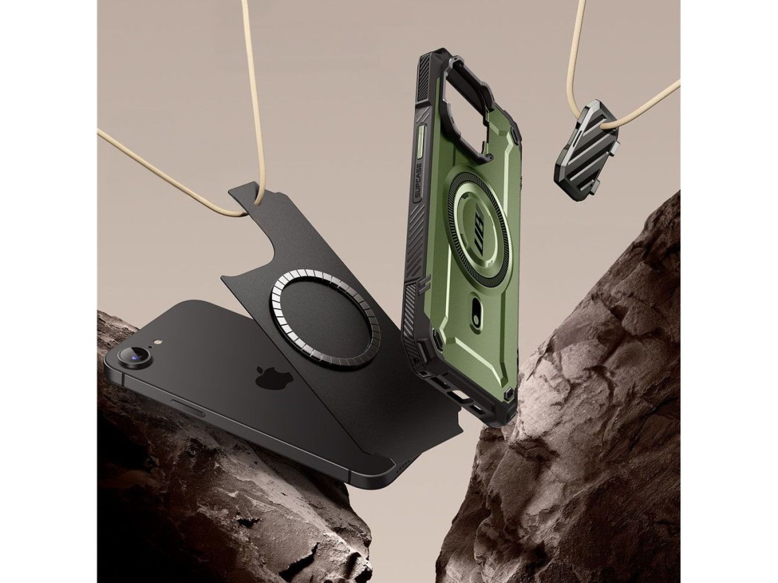 Funda Supcase UB XT Mag MagSafe para iPhone 16e / 17e - Verde oliva