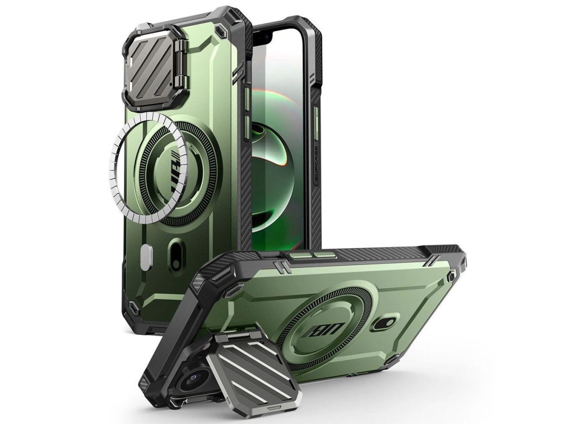 Funda Supcase UB XT Mag MagSafe para iPhone 16e / 17e - Verde oliva