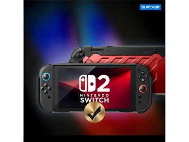 Capa Supcase Unicorn Beetle Pro para Nintendo Switch 2 - Vermelha e Preta Capa Supcase Unicorn Beetle Pro para Nintendo Switch 2 - Vermelha e Preta