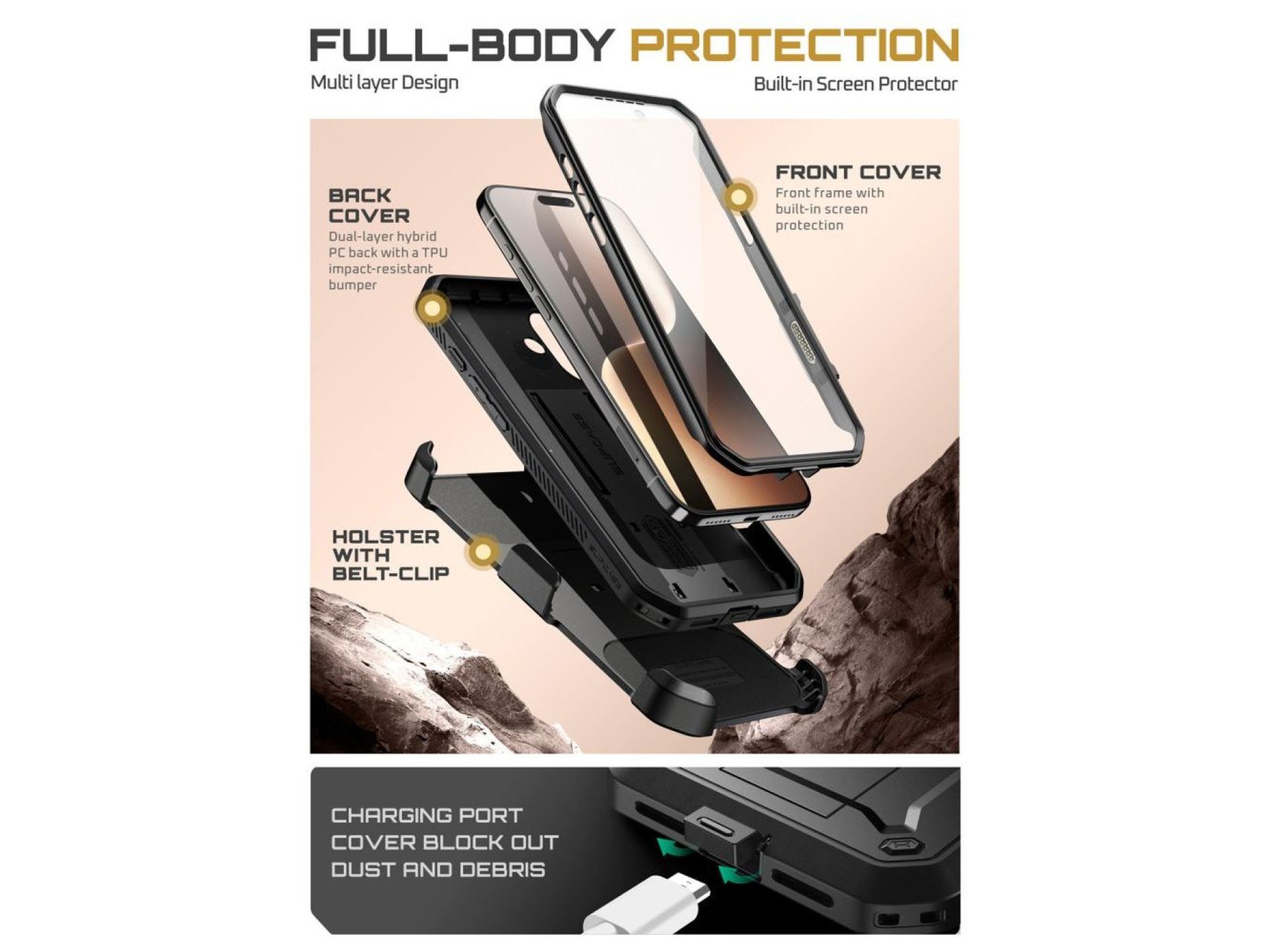 Supcase UB Pro iPhone 17 Case - Black