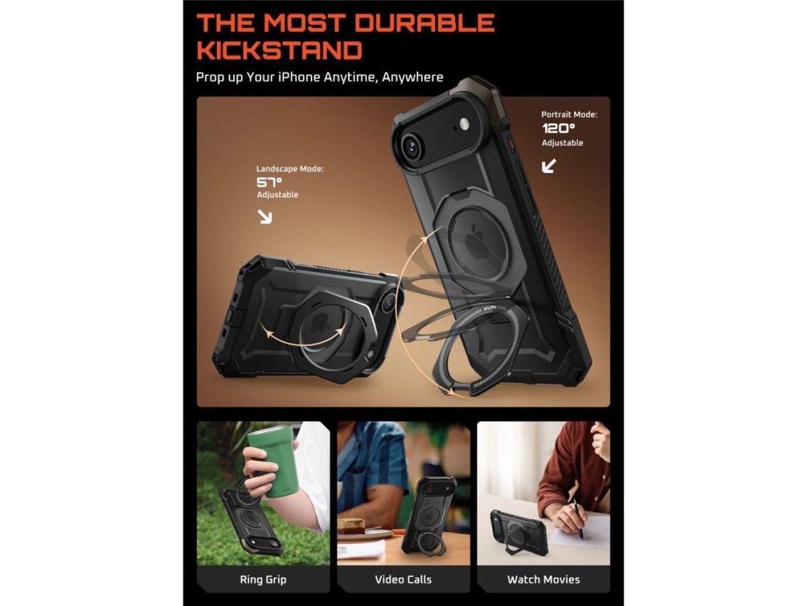 Capa Supcase UB Grip Mag MagSafe para iPhone 17 Air - Preta
