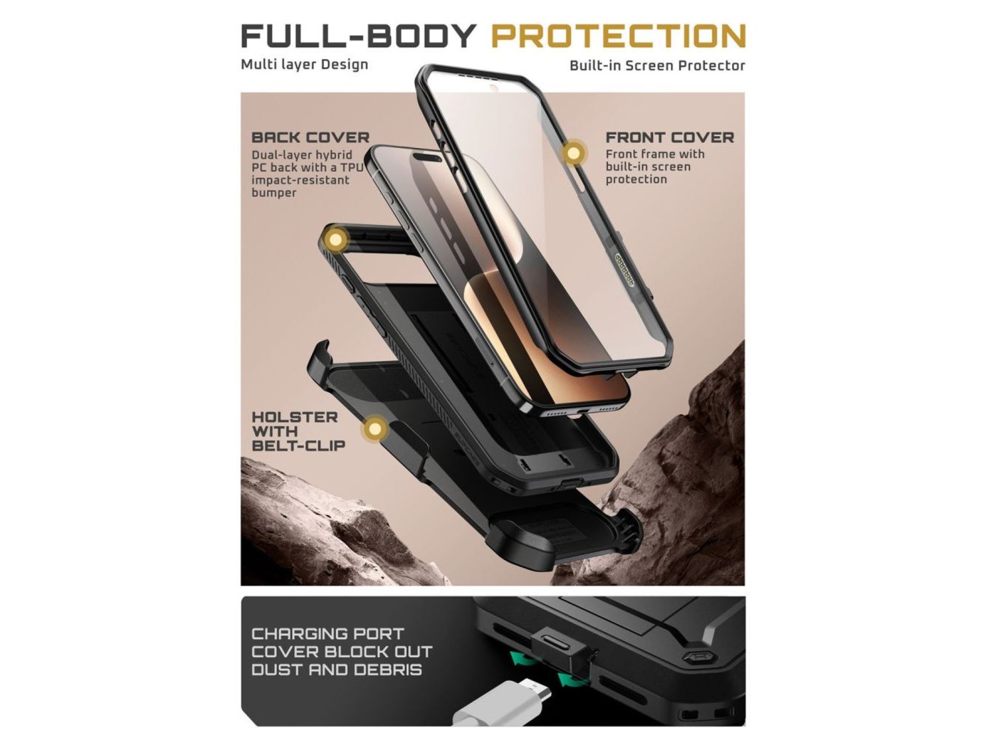 Supcase UB Pro Case for iPhone 17 Air - Black