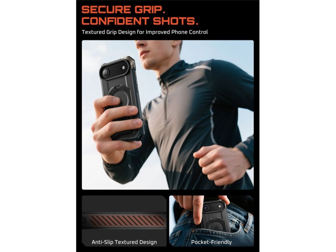 Capa Supcase UB Grip Mag MagSafe para iPhone 17 Air - Preta