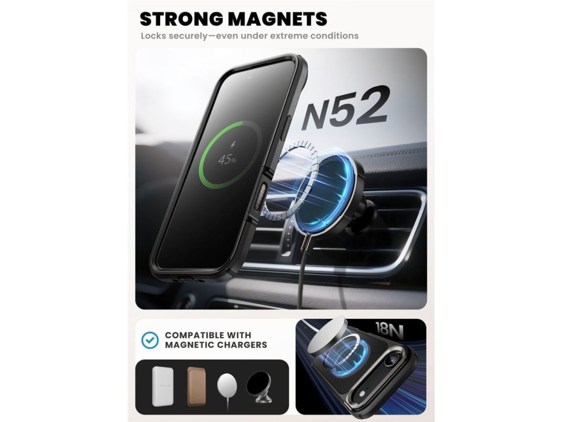 Supcase IBLSN Ares Flip Mag MagSafe Case for iPhone 17 Air - Black