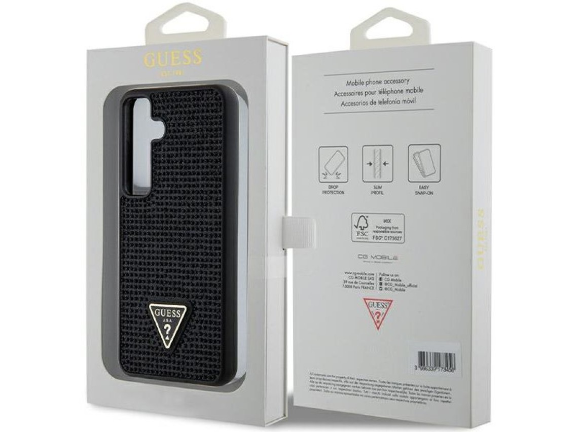 Guess Rhinestone Triangle case for Samsung Galaxy S24 - black