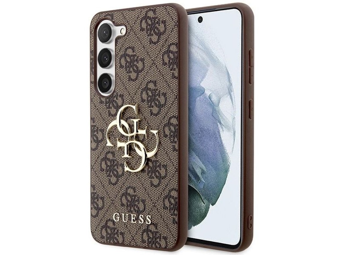 Guess 4G Big Metal Logo case for Samsung Galaxy S24 - brown
