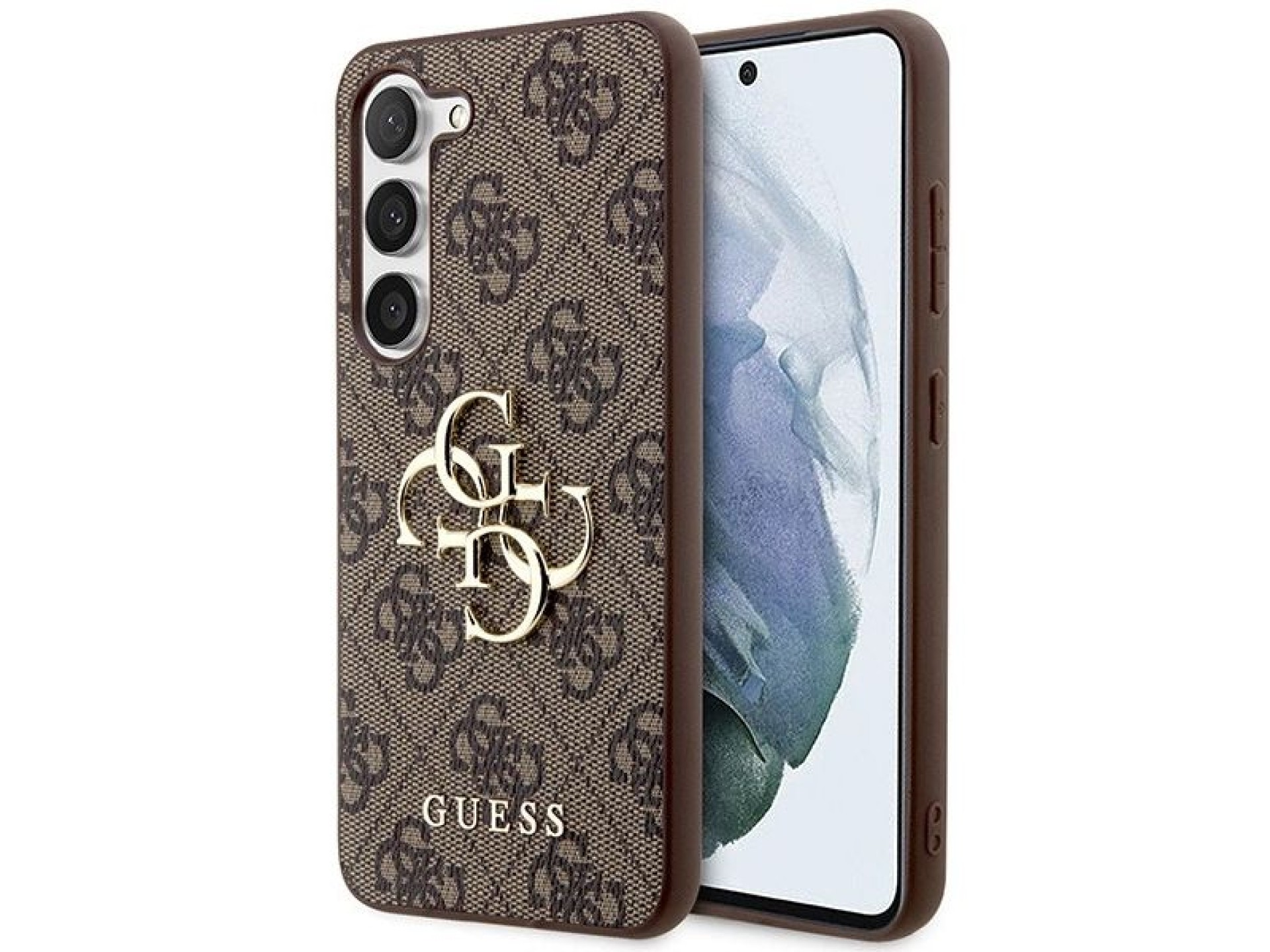 Guess 4G Big Metal Logo case for Samsung Galaxy S24 - brown
