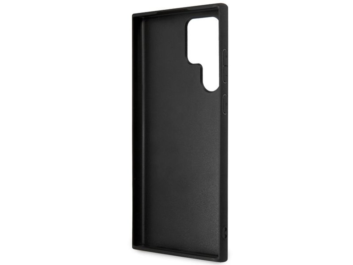 Funda Guess 4G con logo metálico grande para Samsung Galaxy S24 Ultra - Negra