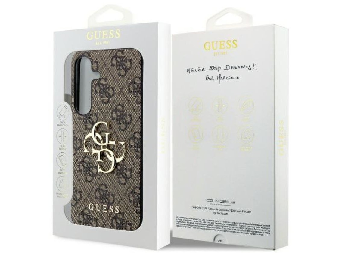 Guess 4G Big Metal Logo case for Samsung Galaxy S24 - brown
