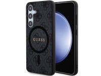 Capa Guess 4G Collection em couro com logotipo metálico e MagSafe para Samsung Galaxy S24+ - Preta Capa Guess 4G Collection em couro com logotipo metálico e MagSafe para Samsung Galaxy S24+ - Preta