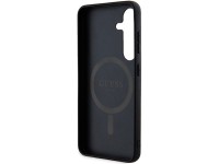 Capa Guess 4G Collection em couro com logotipo metálico e MagSafe para Samsung Galaxy S24+ - Preta Capa Guess 4G Collection em couro com logotipo metálico e MagSafe para Samsung Galaxy S24+ - Preta