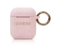 Funda para AirPods Guess GUACCSILGLLP rosa claro / rosa silicona con purpurina