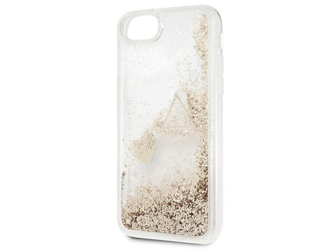 Funda rígida dorada/dorada Guess GUOHCI8GLHFLGO para iPhone 7/8/SE 2020/SE 2022 con adornos brillant