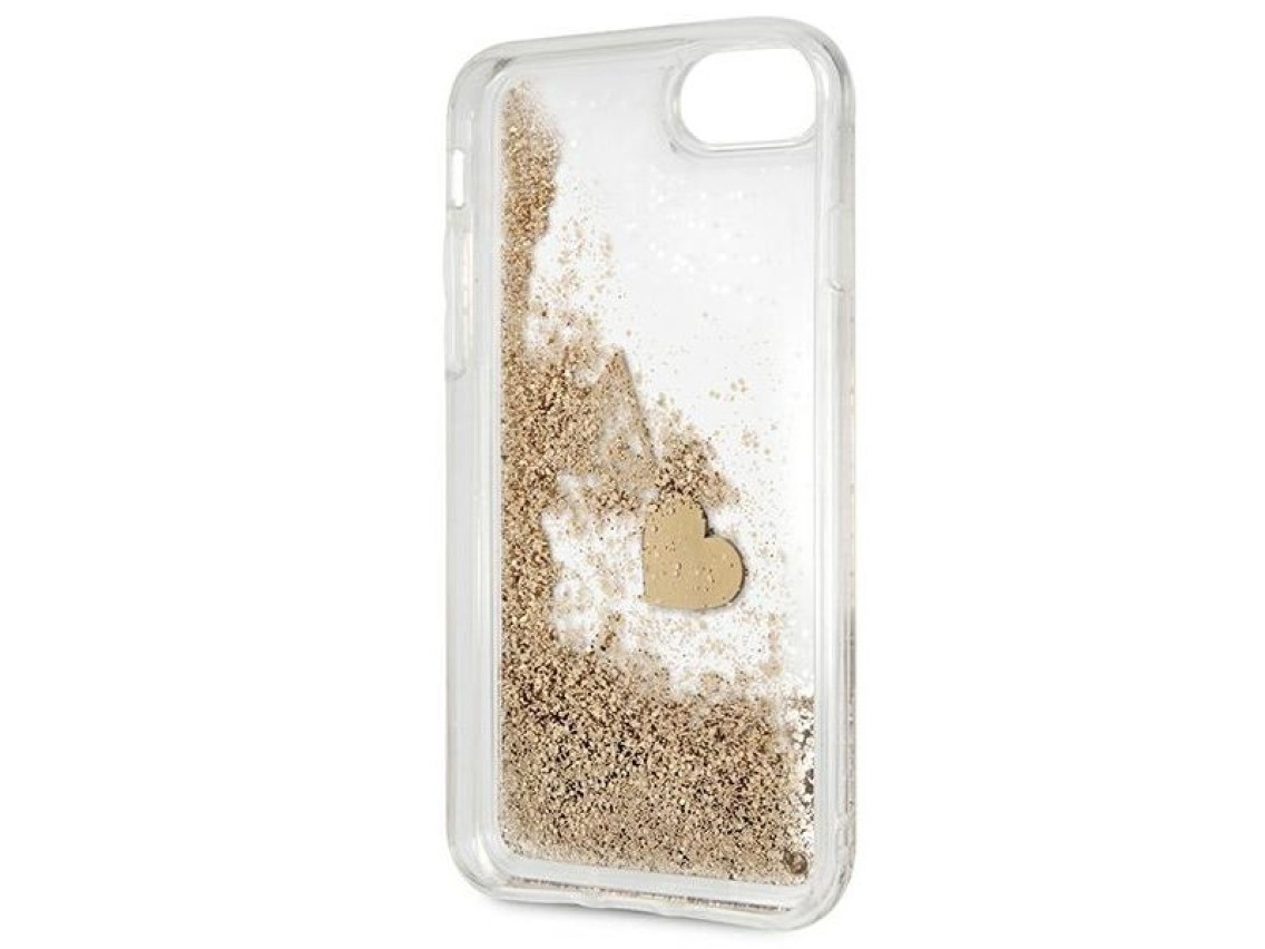 Funda rígida dorada/dorada Guess GUOHCI8GLHFLGO para iPhone 7/8/SE 2020/SE 2022 con adornos brillant