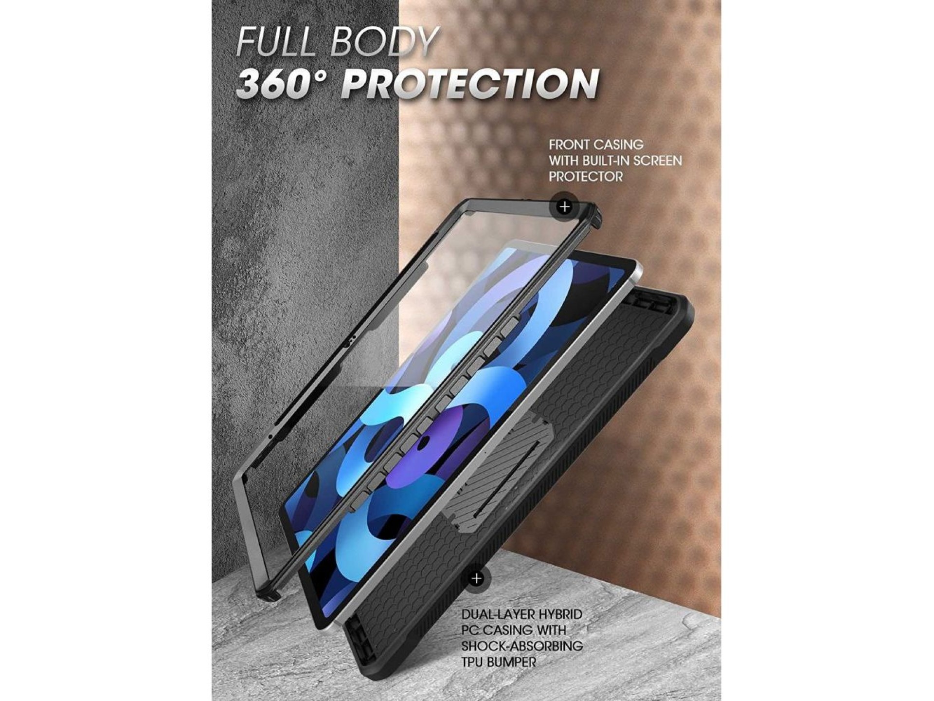 Funda Supcase Unicorn Beetle Pro para iPad 10.9'' 2022 - Negra