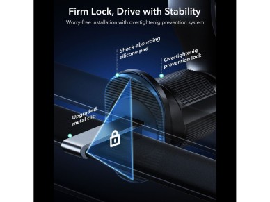 ESR OmniLock Qi2.2 Magnetic MagSafe Car Air Vent Mount - Black