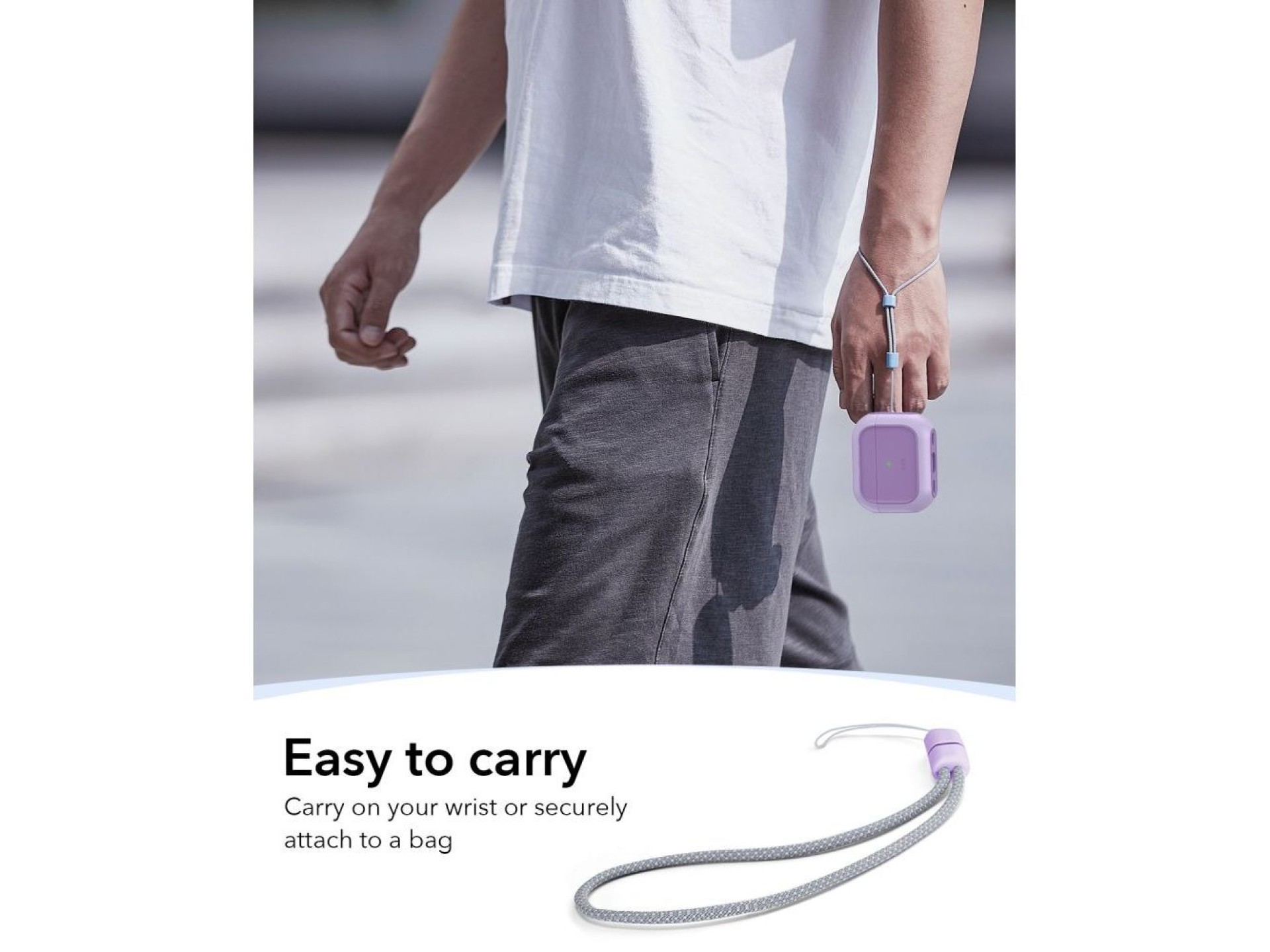 Funda ESR Orbit Halolock MagSafe para AirPods Pro - color morado