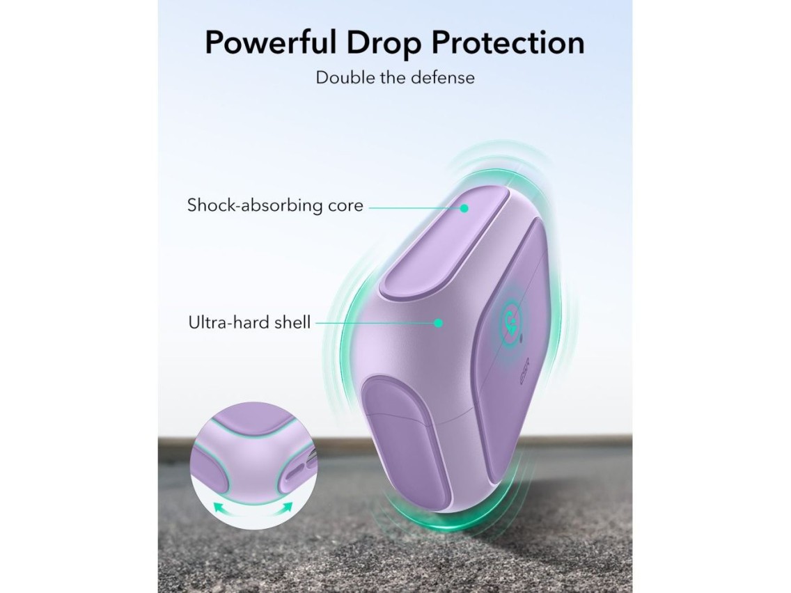 Funda ESR Orbit Halolock MagSafe para AirPods Pro - color morado