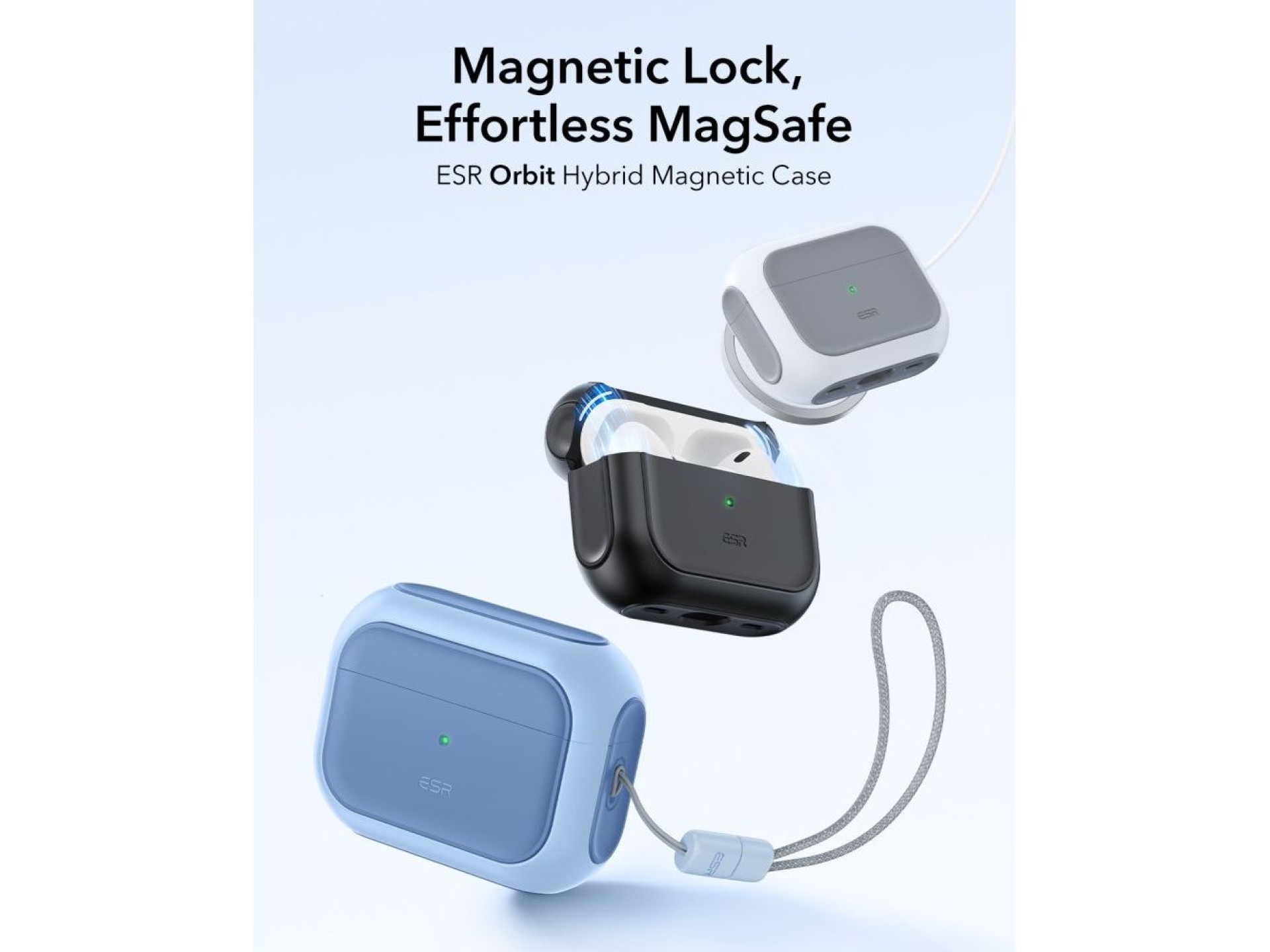 Funda ESR Orbit Halolock MagSafe para AirPods Pro - azul