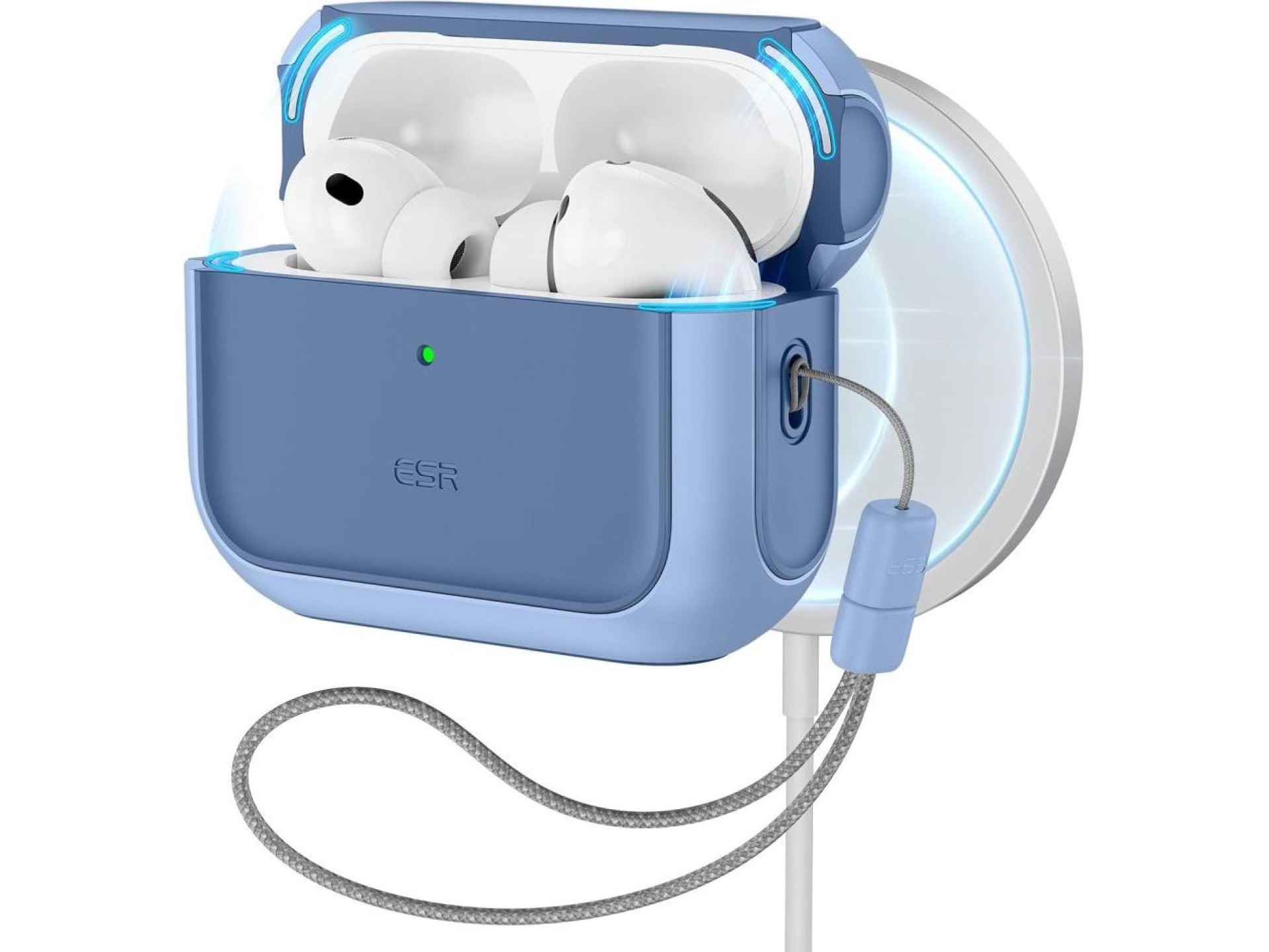 Funda ESR Orbit Halolock MagSafe para AirPods Pro - azul