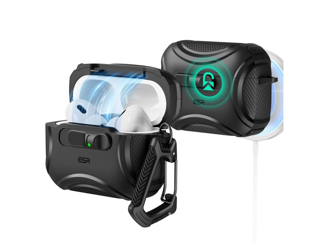 Funda ESR Cyber ??FlickLock MagSafe para AirPods Pro 3 - Negra