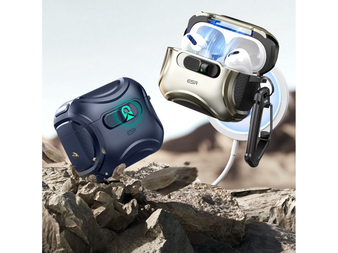 Capa ESR Cyber ??FlickLock MagSafe para AirPods Pro 3 - Azul Marinho