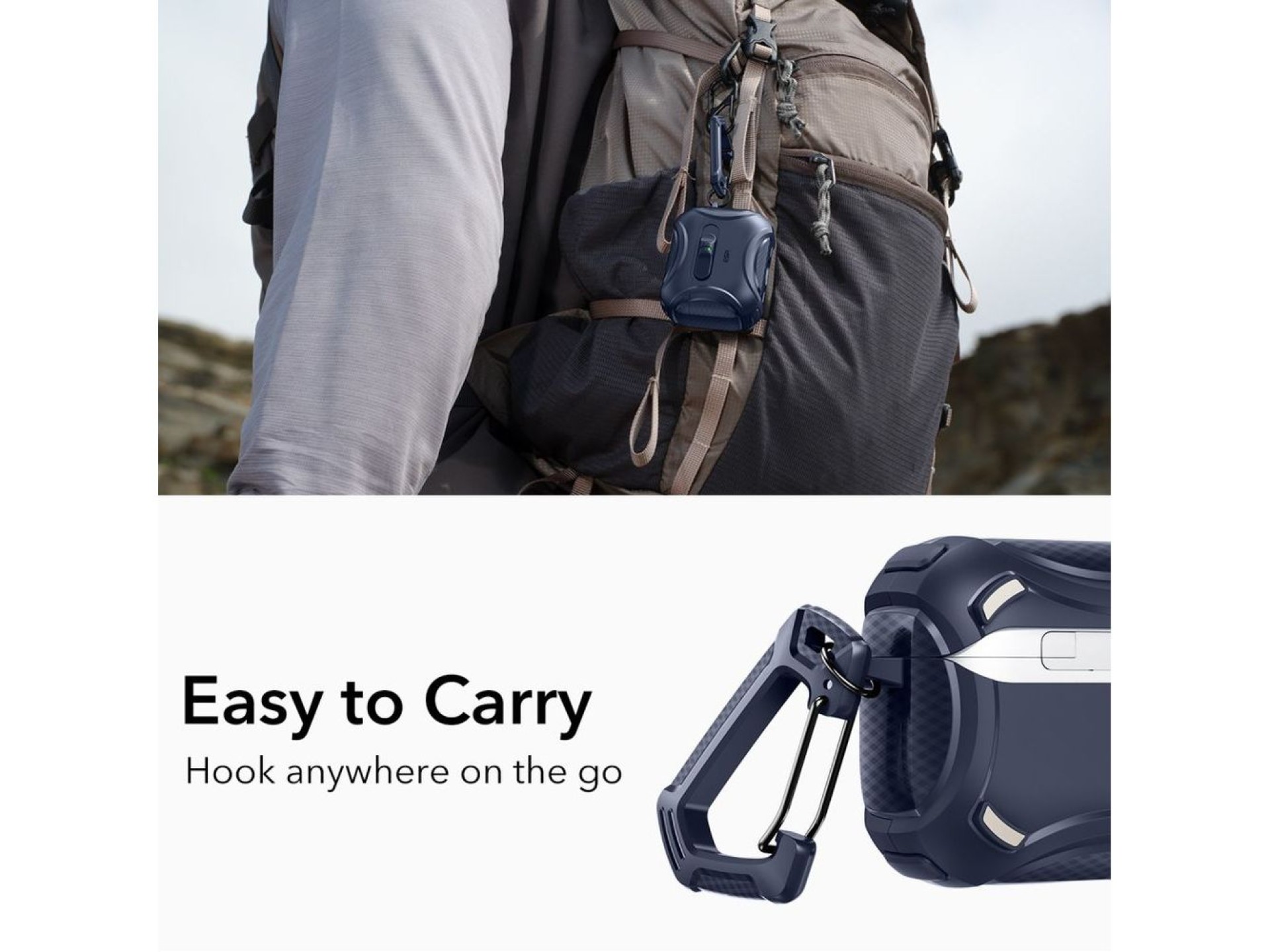 Capa ESR Cyber ??FlickLock MagSafe para AirPods Pro 3 - Azul Marinho