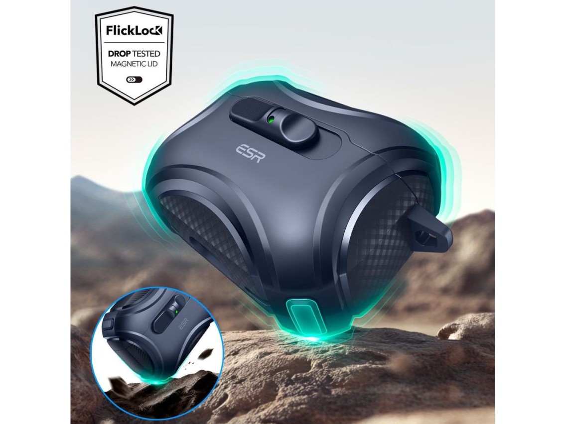 Capa ESR Cyber ??FlickLock MagSafe para AirPods Pro 3 - Azul Marinho