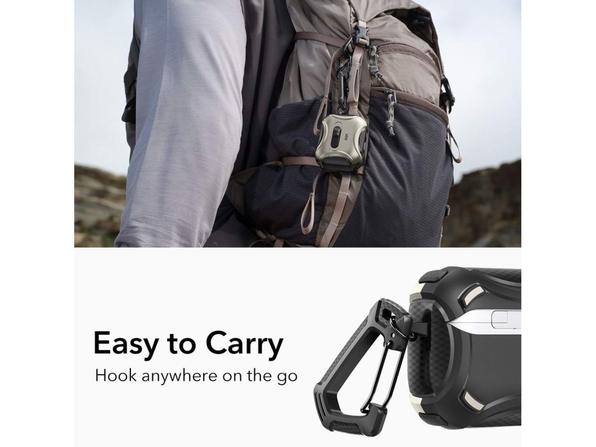 Capa ESR Cyber ??FlickLock MagSafe para AirPods Pro 3 - prata