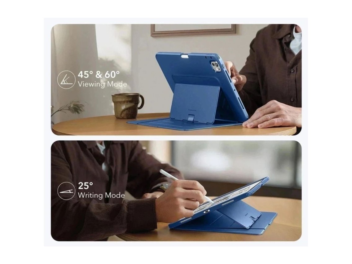 Funda híbrida ESR Flip para iPad Pro de 13” (7/8/2024-2025) - Azul marino
