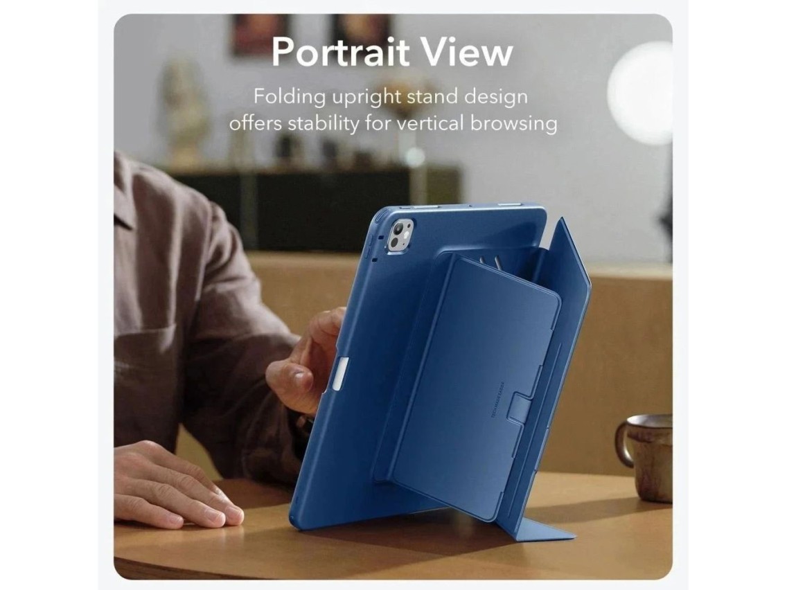 Capa híbrida flip ESR para iPad Pro 11” 5/6/2024-2025 - Azul Marinho