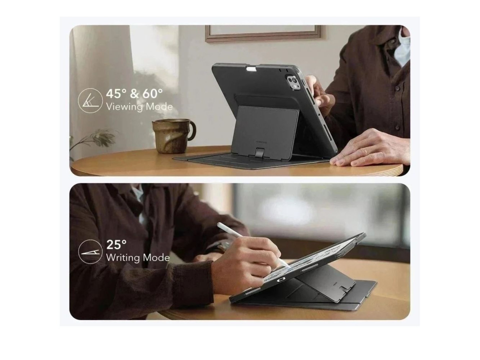 Funda híbrida ESR Flip para iPad Pro de 11” 5 / 6 / 2024-2025 - Negra