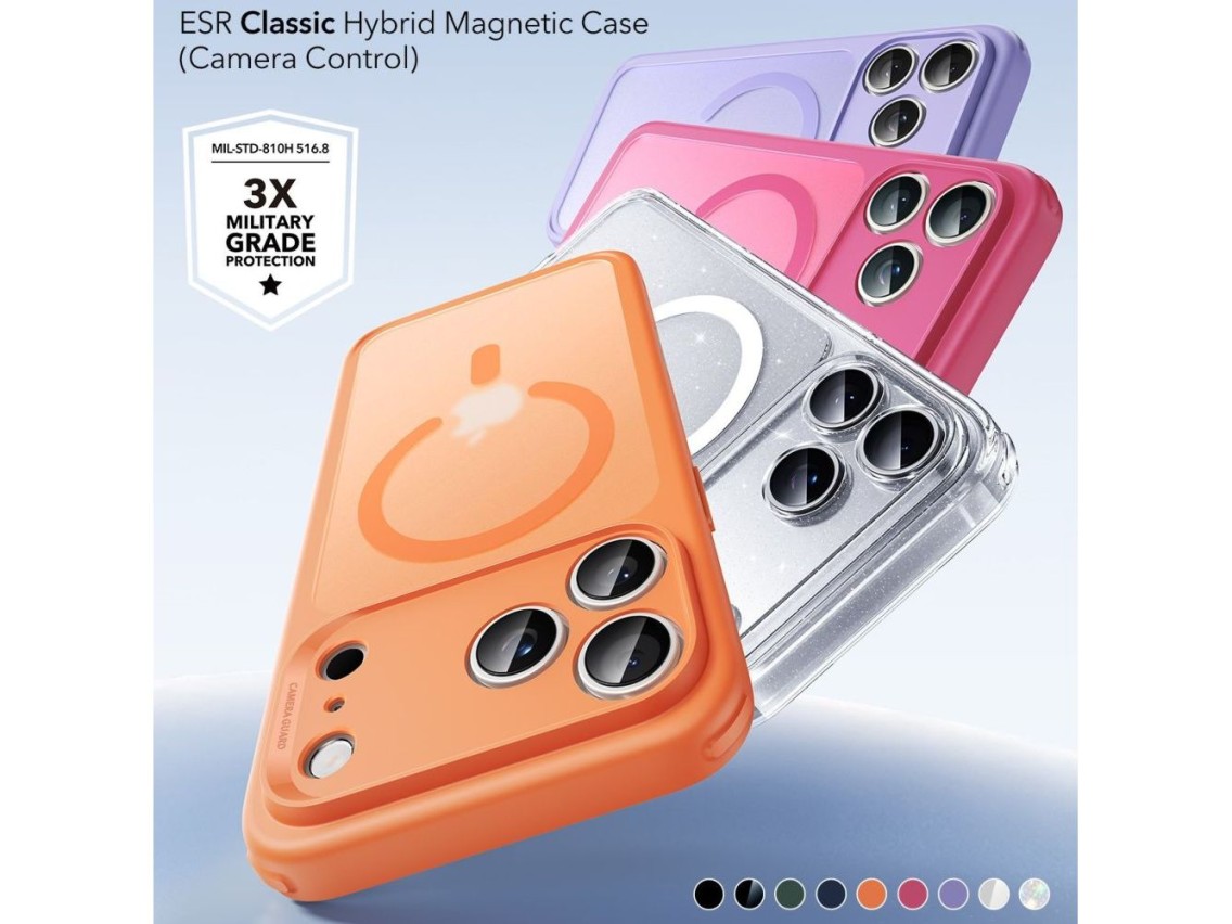 Funda ESR Classic Hybrid MagSafe para iPhone 17 Pro Max - Naranja transparente