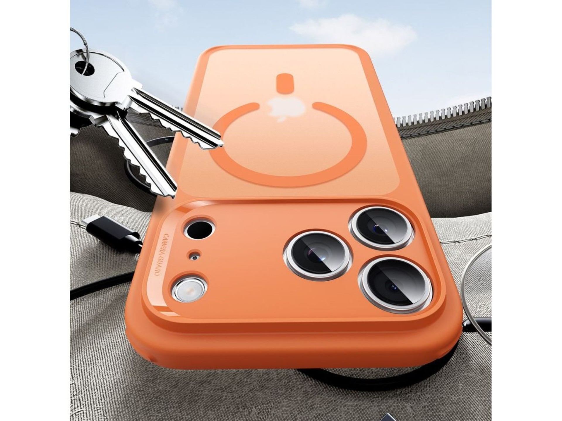 Funda ESR Classic Hybrid MagSafe para iPhone 17 Pro Max - Naranja transparente
